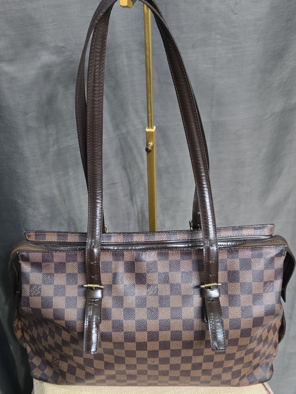 Louis Vuitton Vintage Chelsea Brown Damier Ebene Shoulder Bag